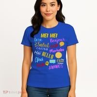 Hello Word In Different Languages Travel And Teacher Women's T-Shirt thumb 4