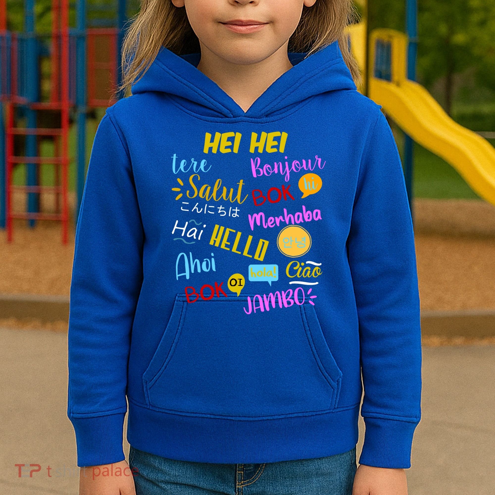 Hello Word In Different Languages Travel And Teacher Kids Hoodie