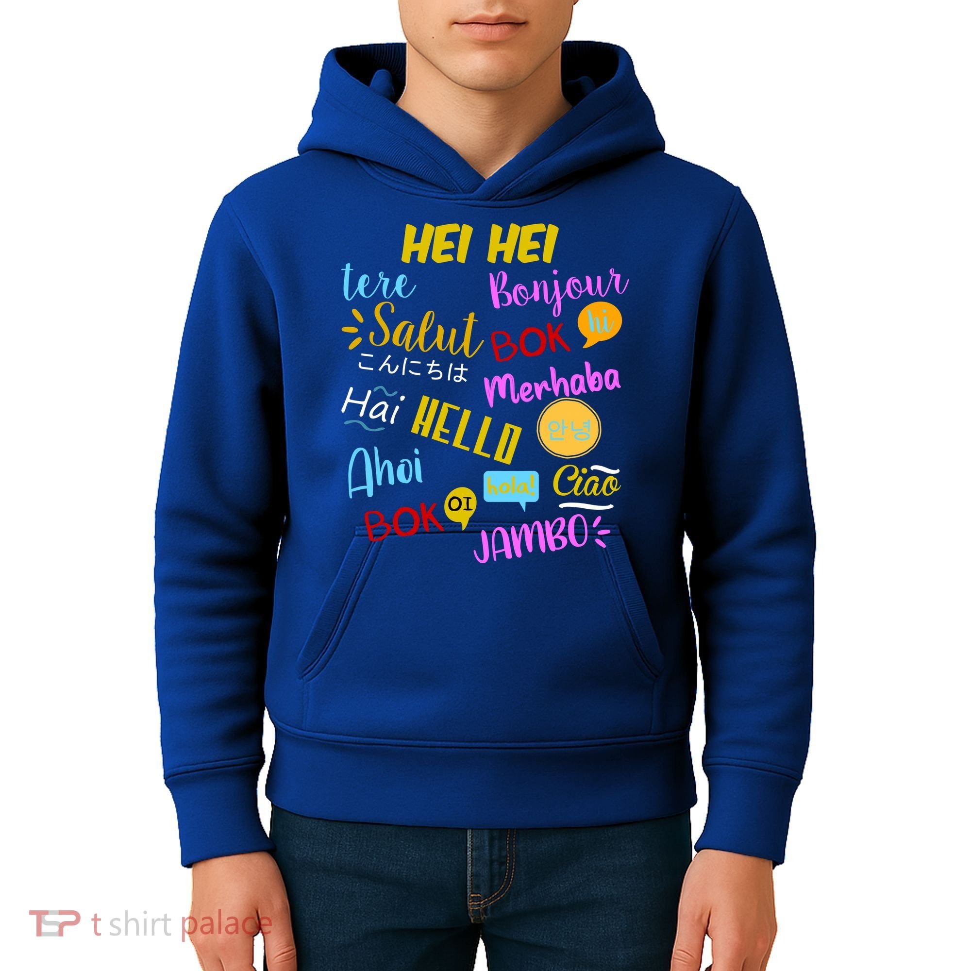 Hello Word In Different Languages Travel And Teacher Kids Hoodie