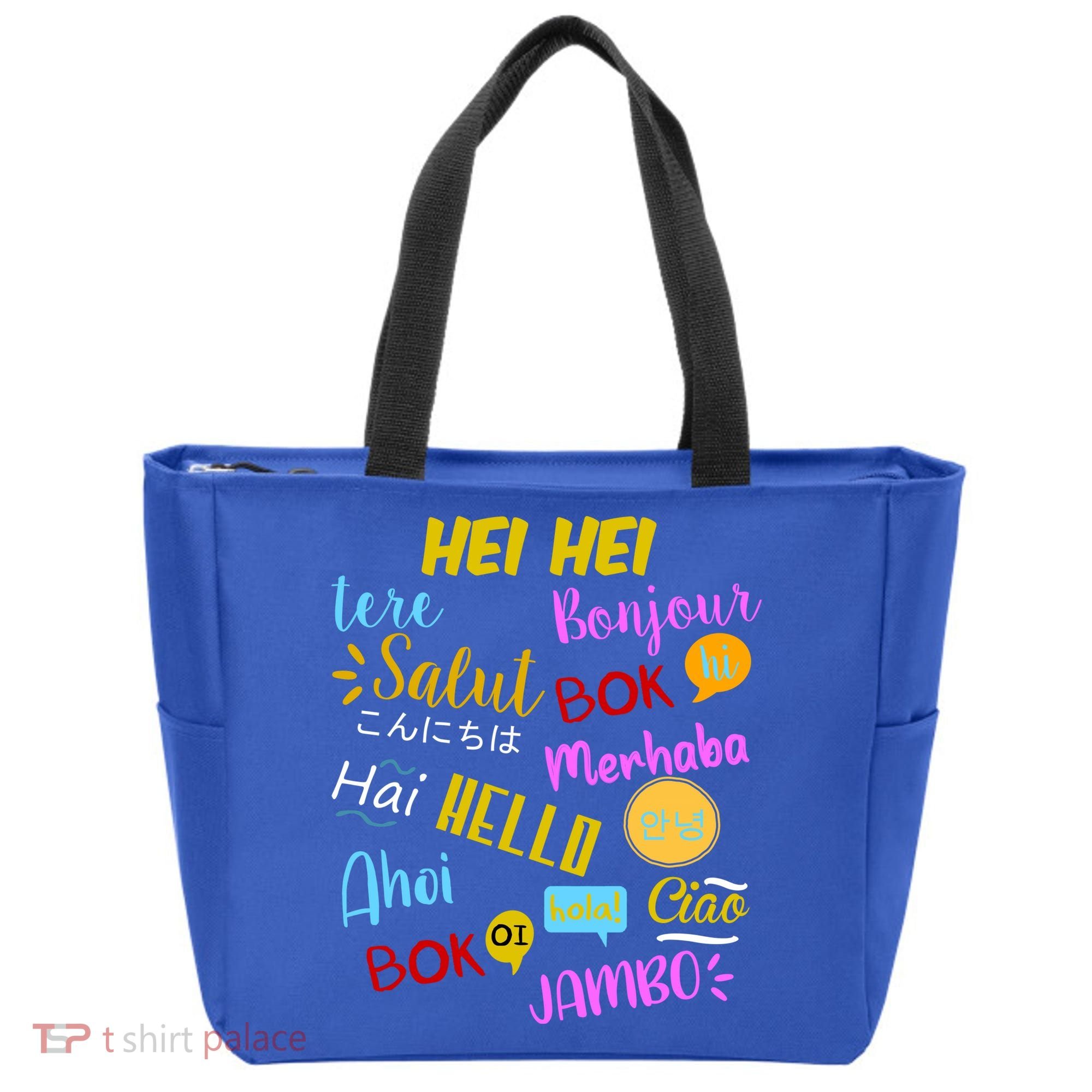Hello Word In Different Languages Travel And Teacher Tote Bag