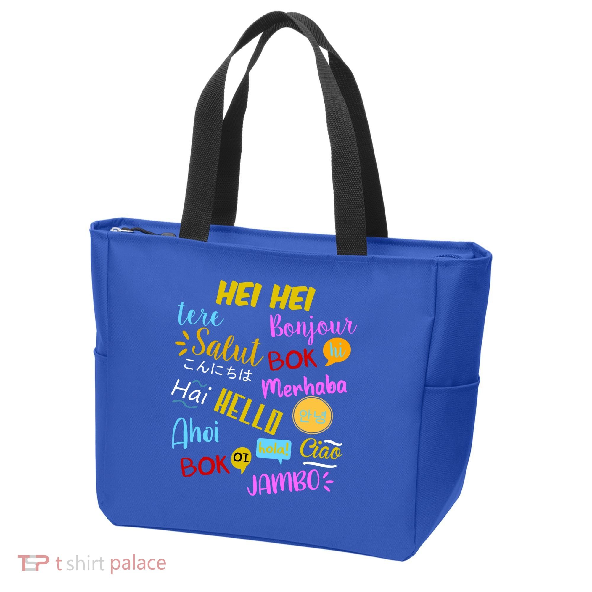 Hello Word In Different Languages Travel And Teacher Tote Bag