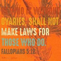 He Who Is Without Ovaries Shall Not Make Laws For Those Kati Licensed 12" Camo Cuffed Beanie thumb 2