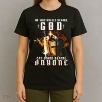 He Who Kneels Before God Can Stand Before Anyone T-Shirt thumb 4