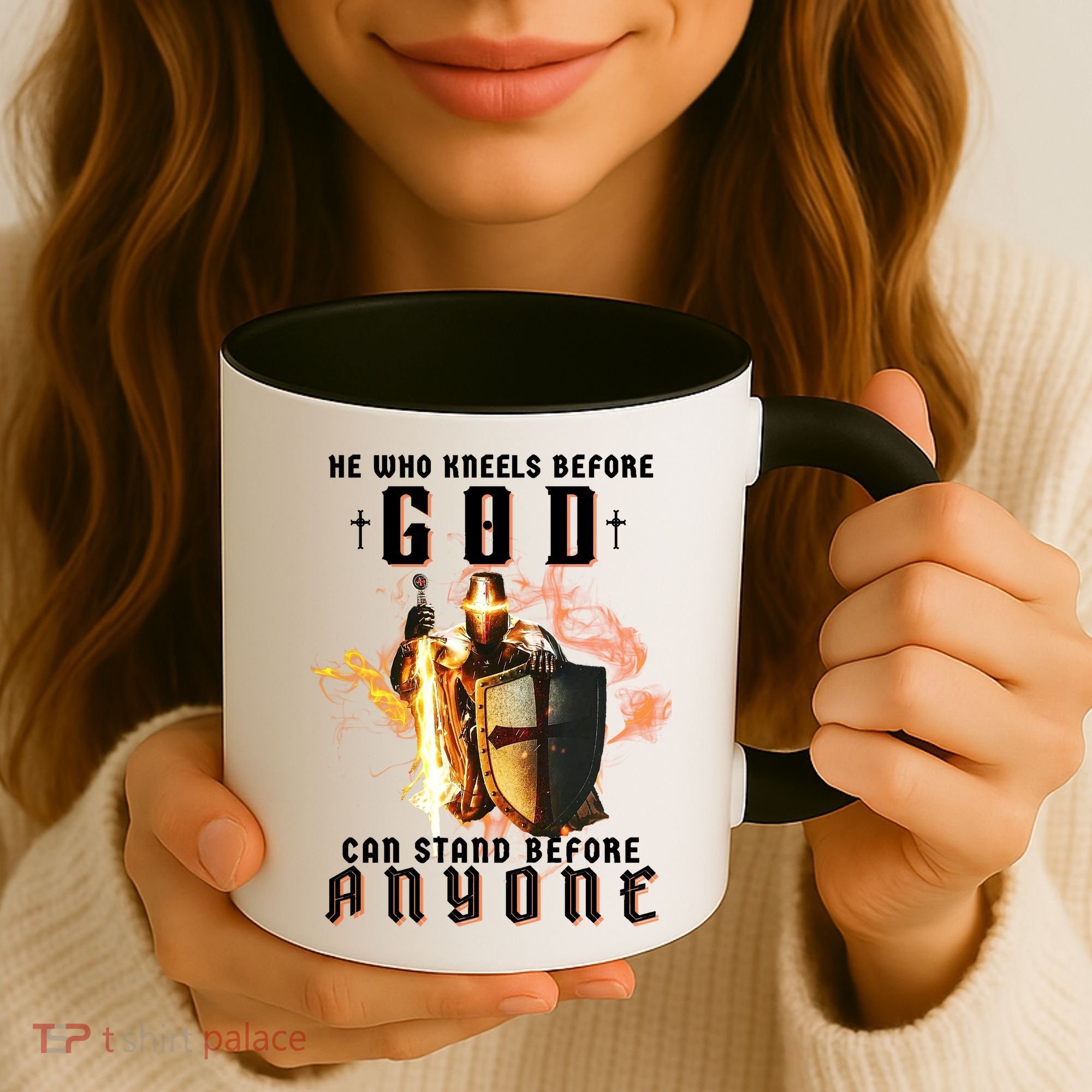 He Who Kneels Before God Can Stand Before Anyone Coffee Mug