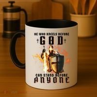 He Who Kneels Before God Can Stand Before Anyone Coffee Mug thumb 4