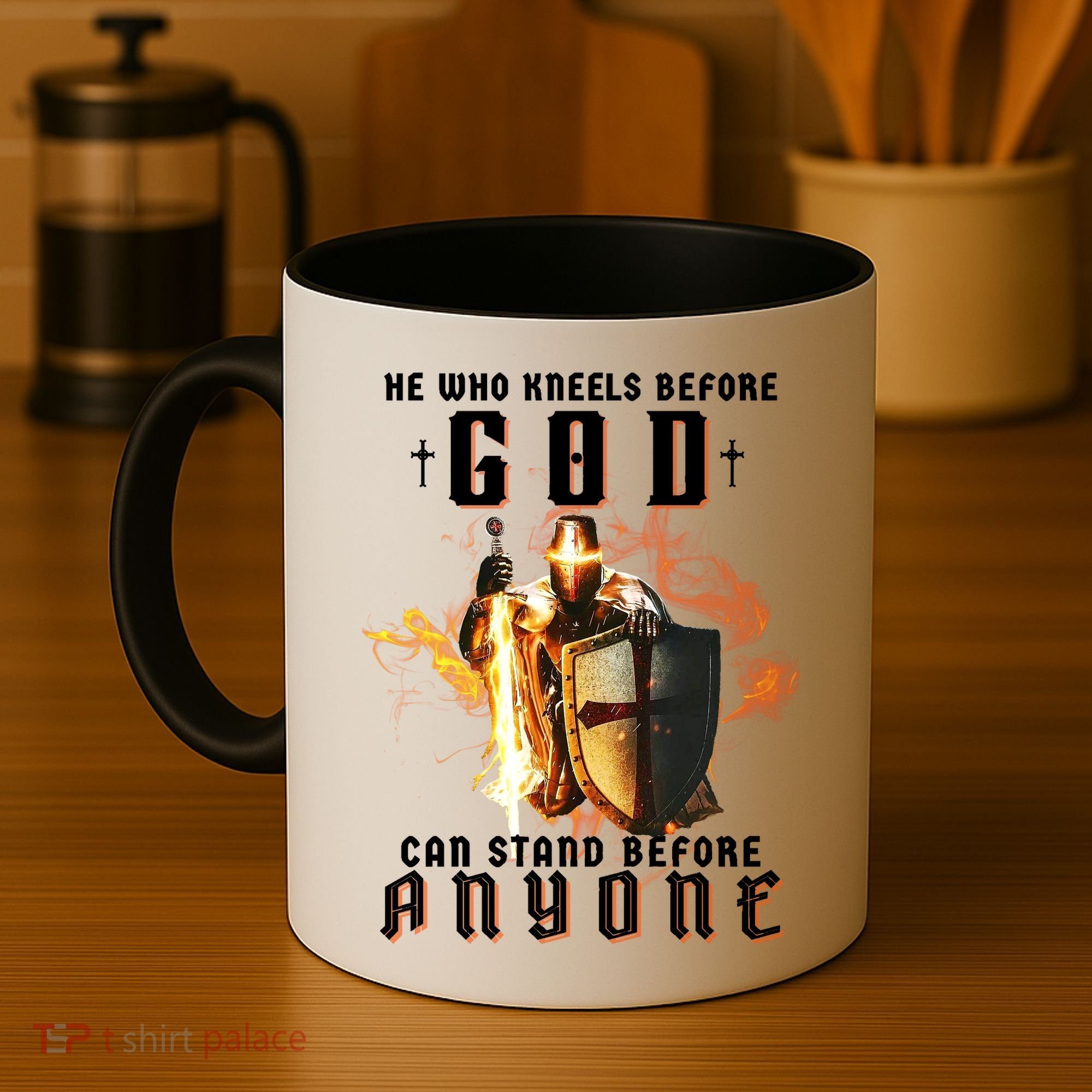 He Who Kneels Before God Can Stand Before Anyone Coffee Mug