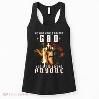 He Who Kneels Before God Can Stand Before Anyone Women's Tank Top thumb 0