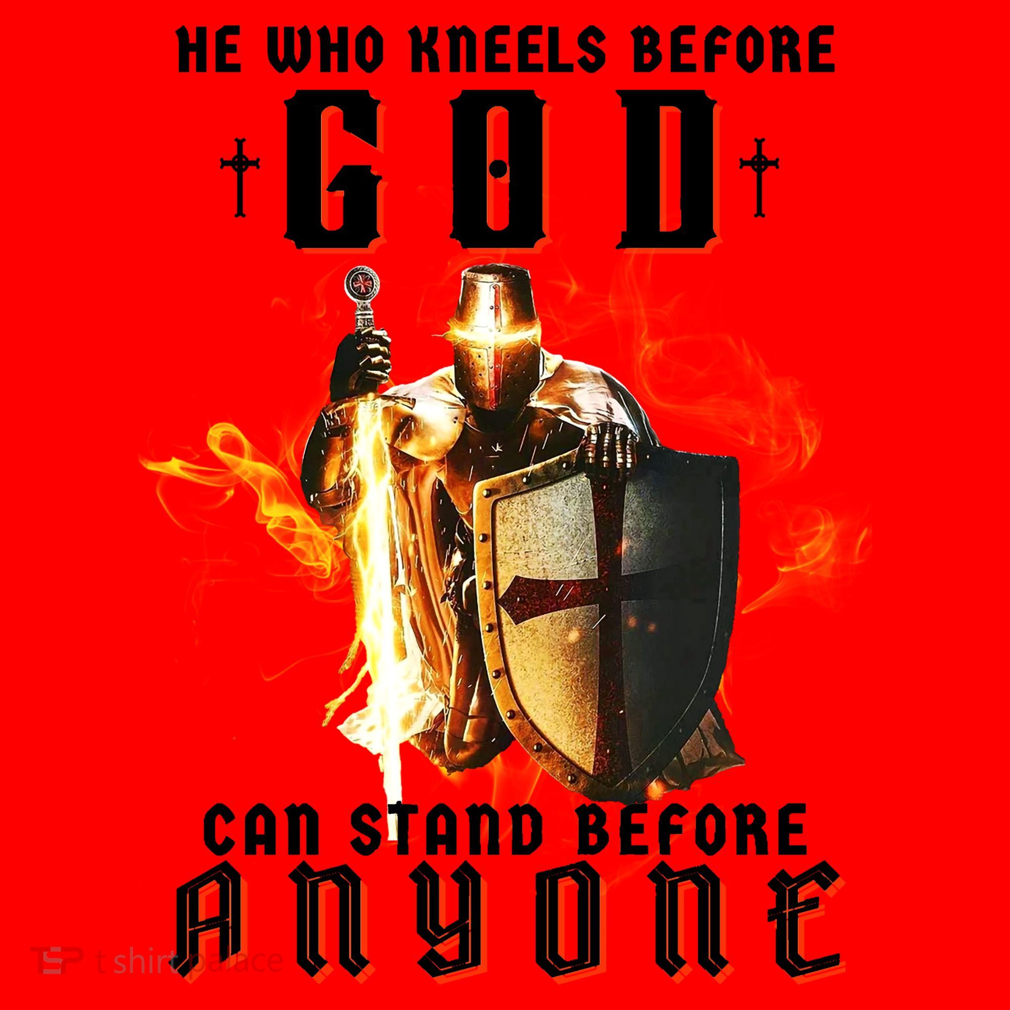 He Who Kneels Before God Can Stand Before Anyone Santa Hat