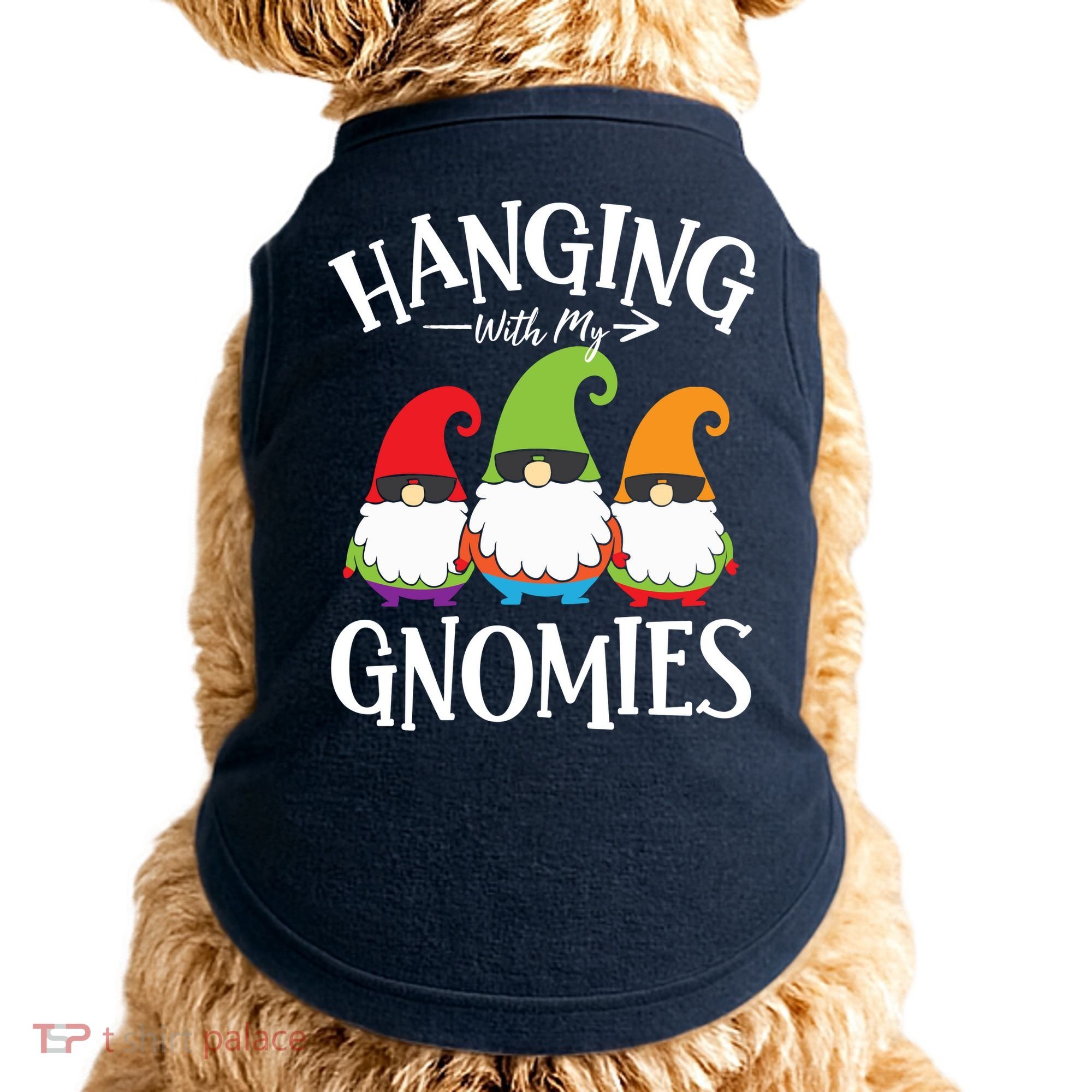 Hanging With My Gnomies Gnomes Christmas Squad Doggie Tank