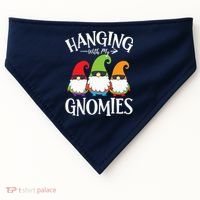 Hanging With My Gnomies Gnomes Christmas Squad USA-Made Doggie Bandana thumb 0