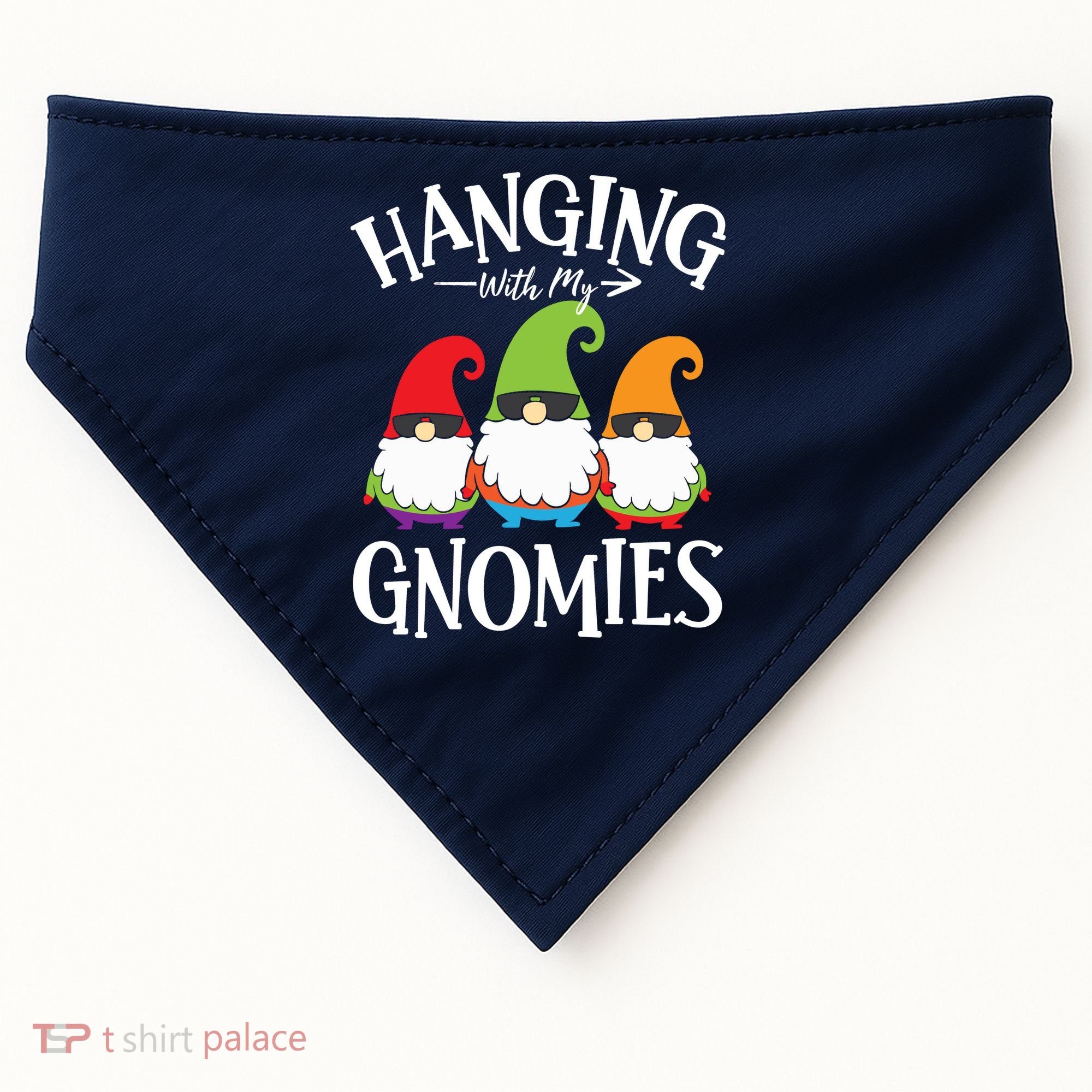 Hanging With My Gnomies Gnomes Christmas Squad USA-Made Doggie Bandana