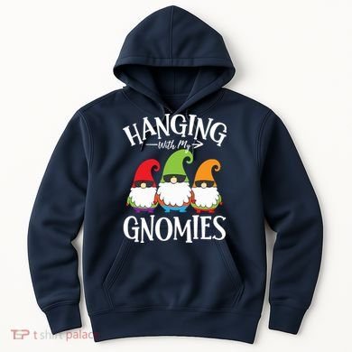 Hanging With My Gnomies Gnomes Christmas Squad Hoodie