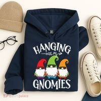 Hanging With My Gnomies Gnomes Christmas Squad Hoodie thumb 4