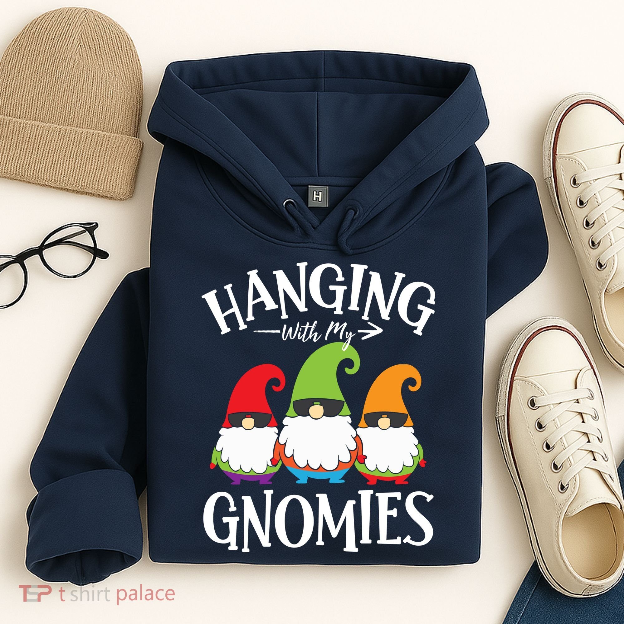 Hanging With My Gnomies Gnomes Christmas Squad Hoodie