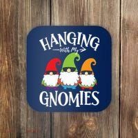 Hanging With My Gnomies Gnomes Christmas Squad Coaster thumb 0
