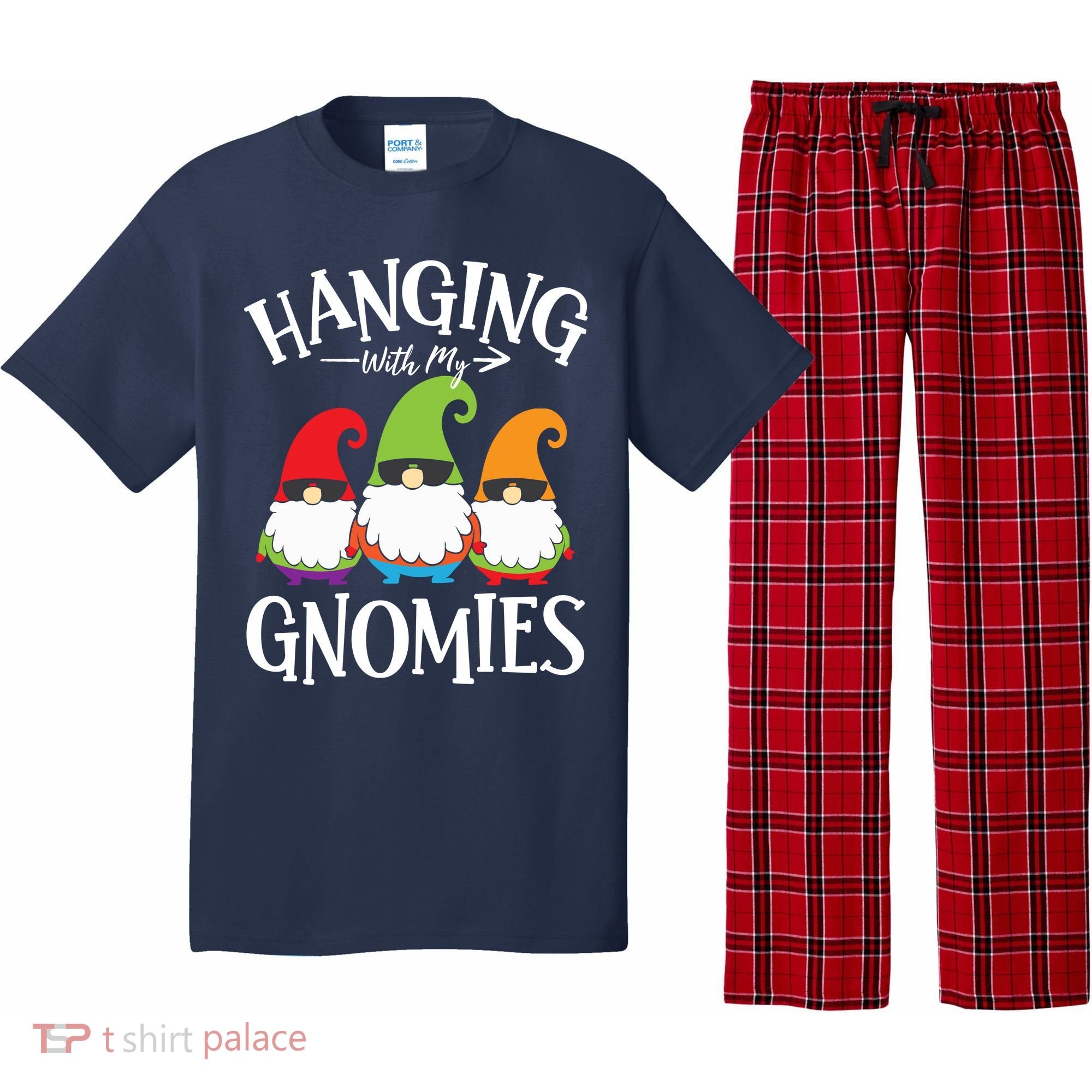 Hanging With My Gnomies Gnomes Christmas Squad Pajama Set
