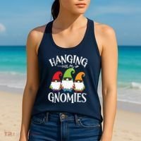 Hanging With My Gnomies Gnomes Christmas Squad Women's Tank Top thumb 2