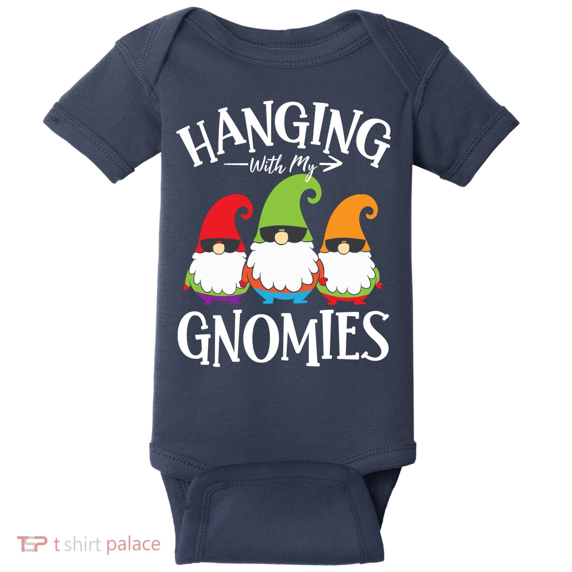 Hanging With My Gnomies Gnomes Christmas Squad Baby Bodysuit