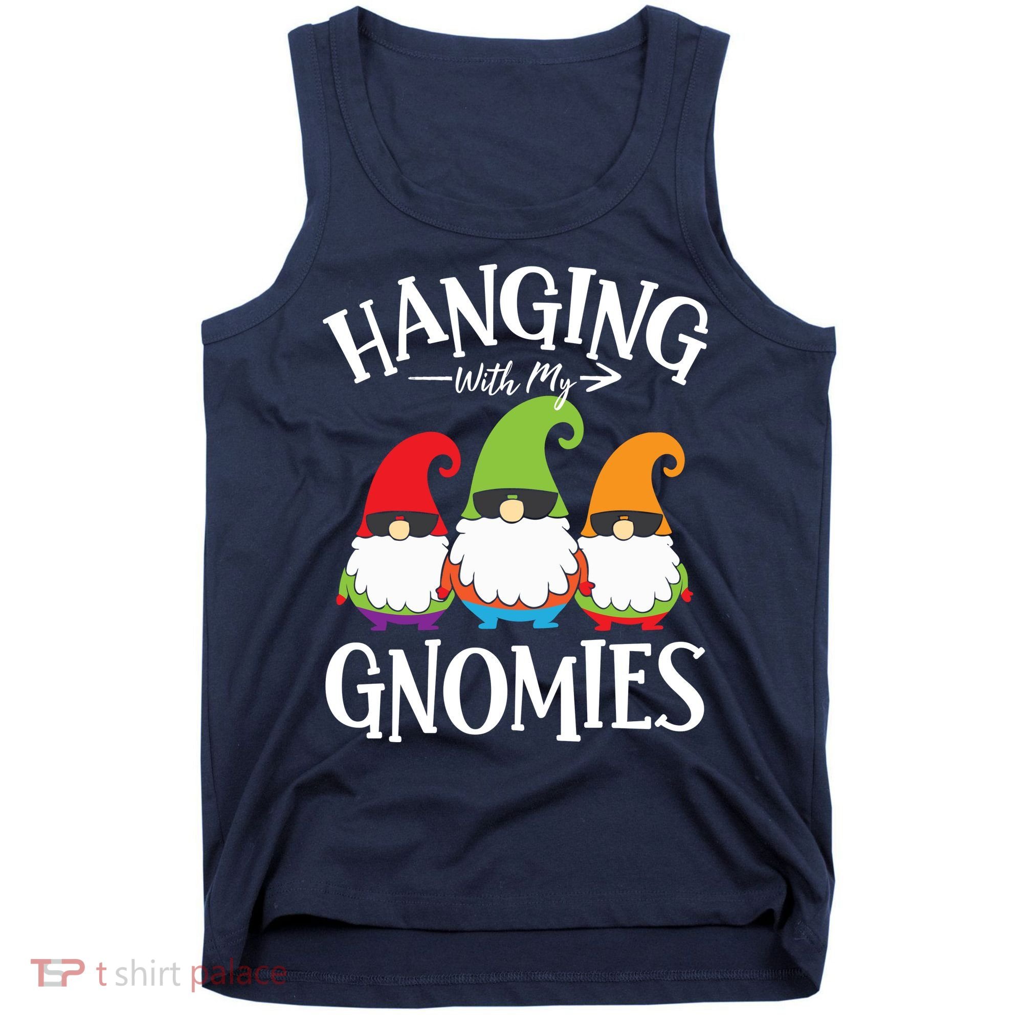 Hanging With My Gnomies Gnomes Christmas Squad Tank Top