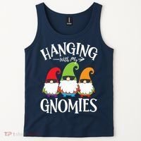Hanging With My Gnomies Gnomes Christmas Squad Tank Top thumb 2
