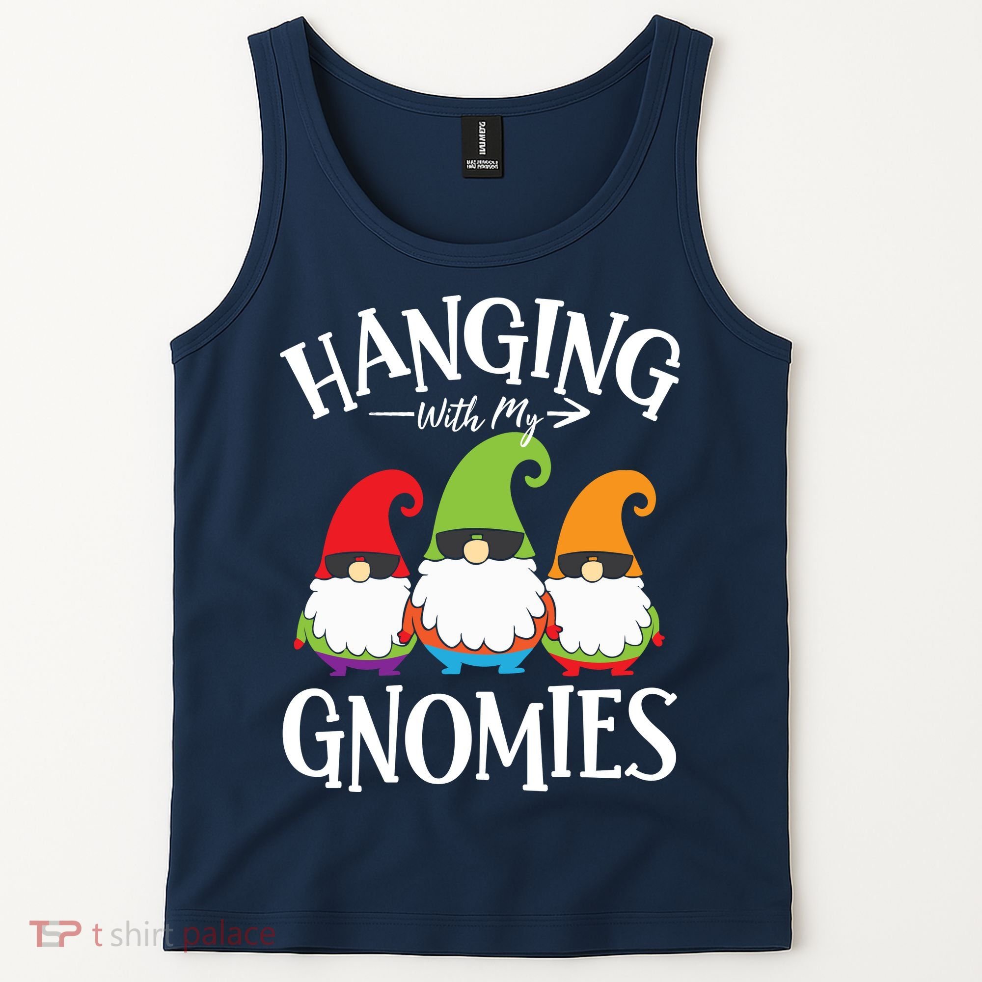 Hanging With My Gnomies Gnomes Christmas Squad Tank Top
