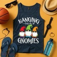 Hanging With My Gnomies Gnomes Christmas Squad Tank Top thumb 4