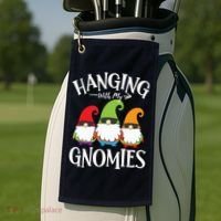 Hanging With My Gnomies Gnomes Christmas Squad Golf Towel thumb 2