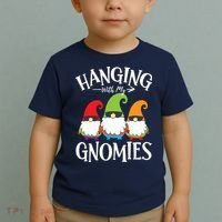 Hanging With My Gnomies Gnomes Christmas Squad Toddler T-Shirt thumb 2