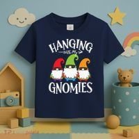 Hanging With My Gnomies Gnomes Christmas Squad Toddler T-Shirt thumb 3