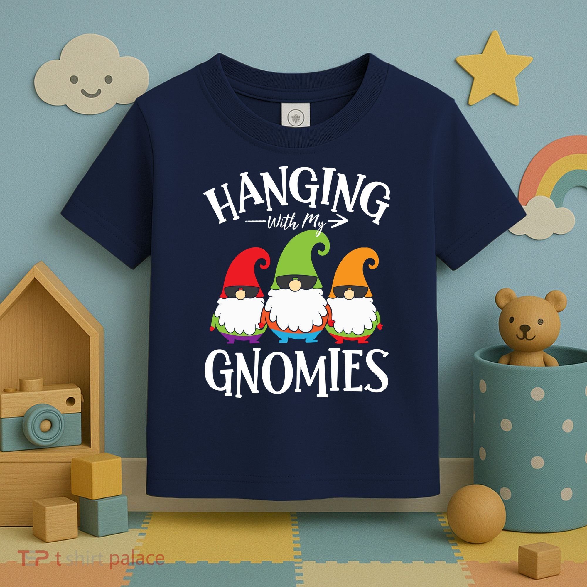 Hanging With My Gnomies Gnomes Christmas Squad Toddler T-Shirt
