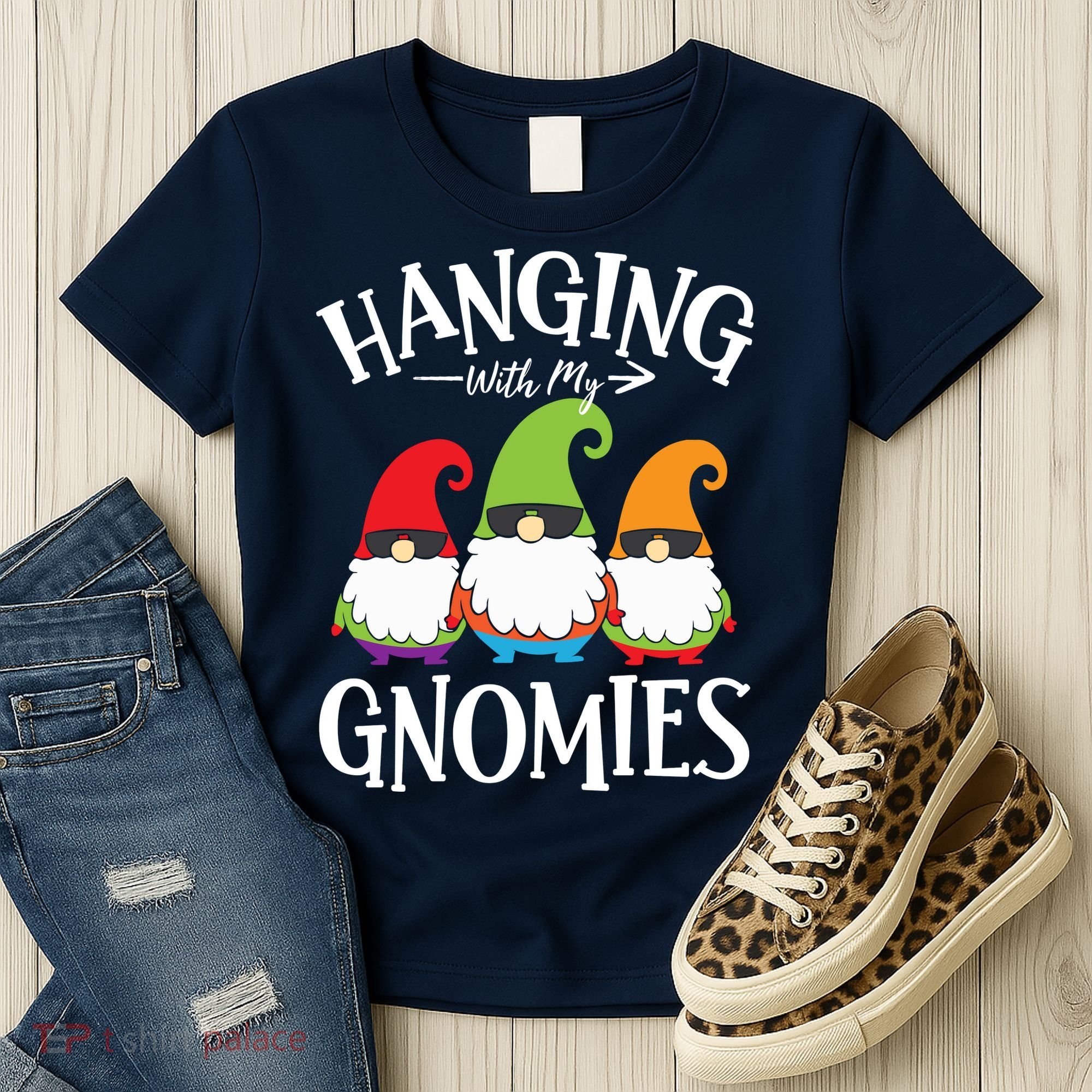 Hanging With My Gnomies Gnomes Christmas Squad Women's T-Shirt