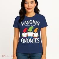 Hanging With My Gnomies Gnomes Christmas Squad Women's T-Shirt thumb 4