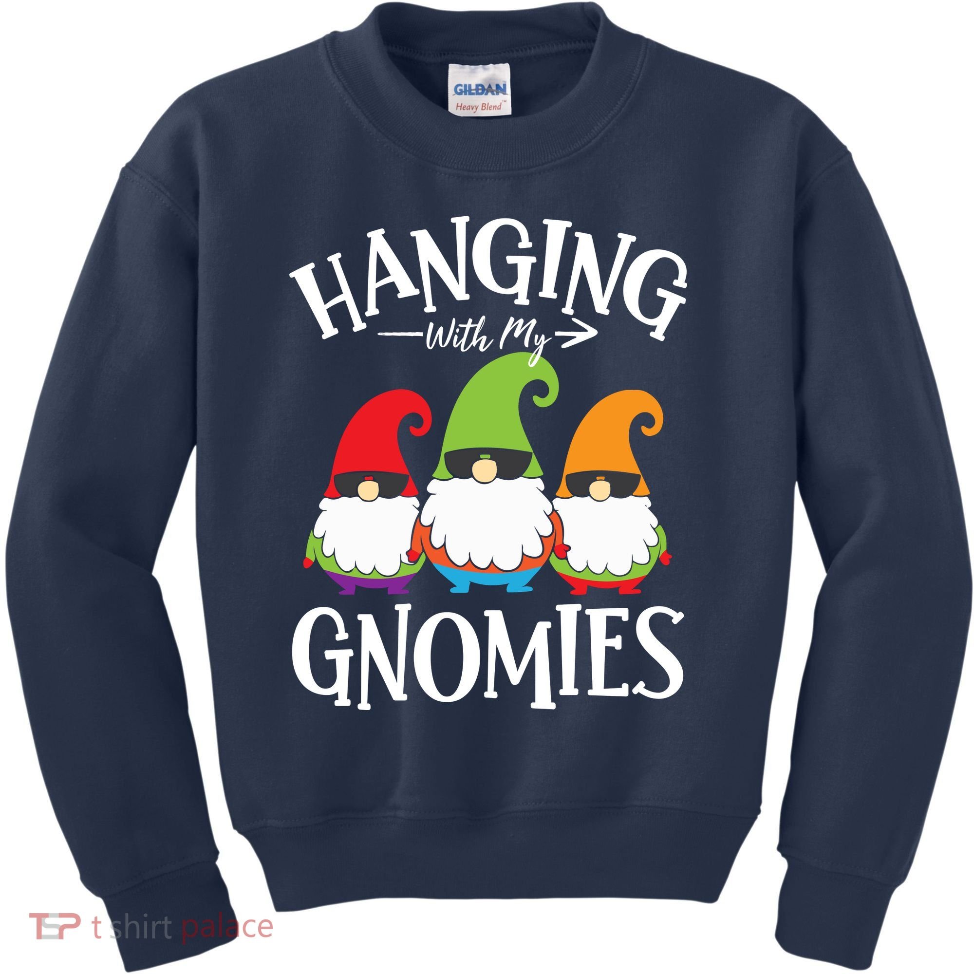 Hanging With My Gnomies Gnomes Christmas Squad Kids Sweatshirt