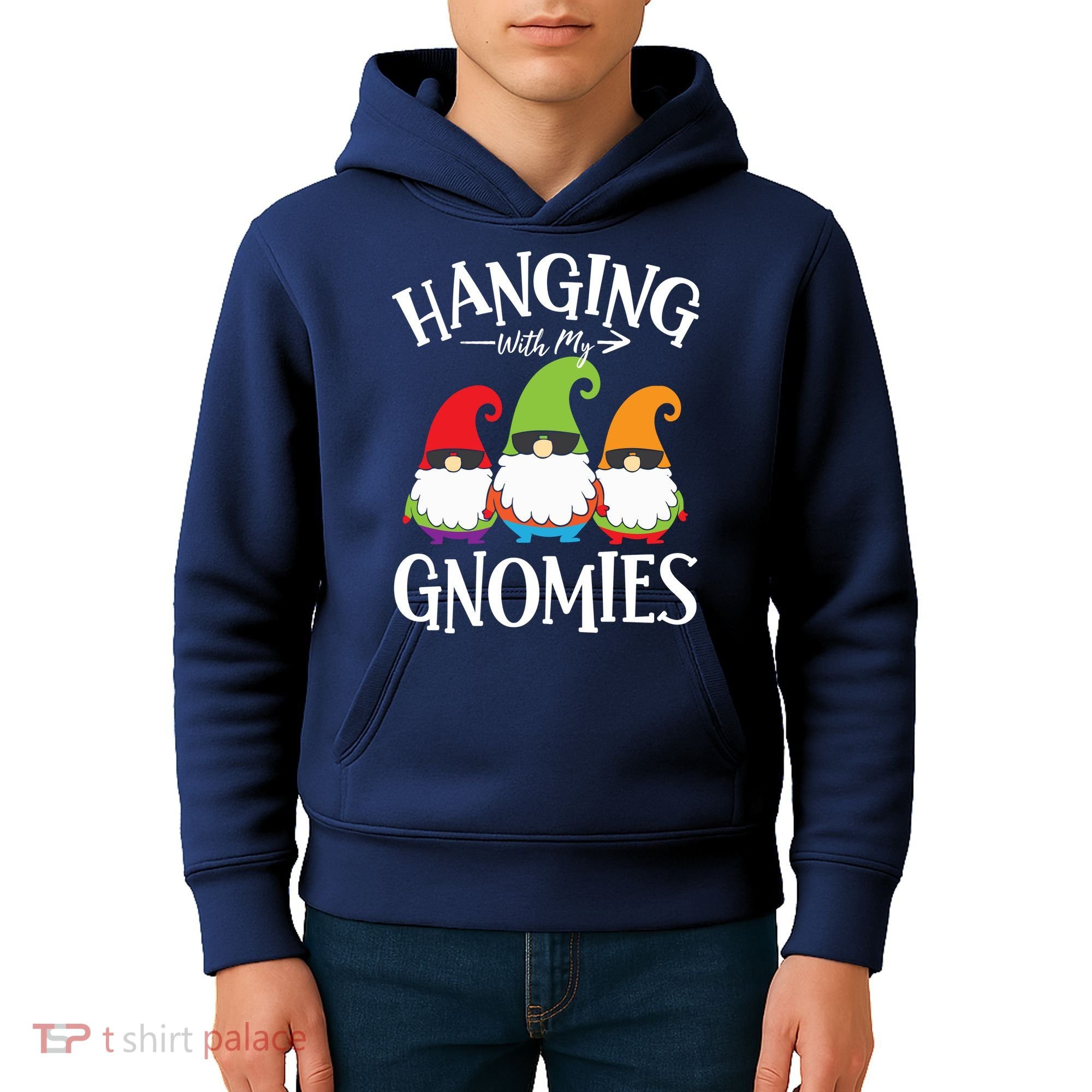 Hanging With My Gnomies Gnomes Christmas Squad Kids Hoodie