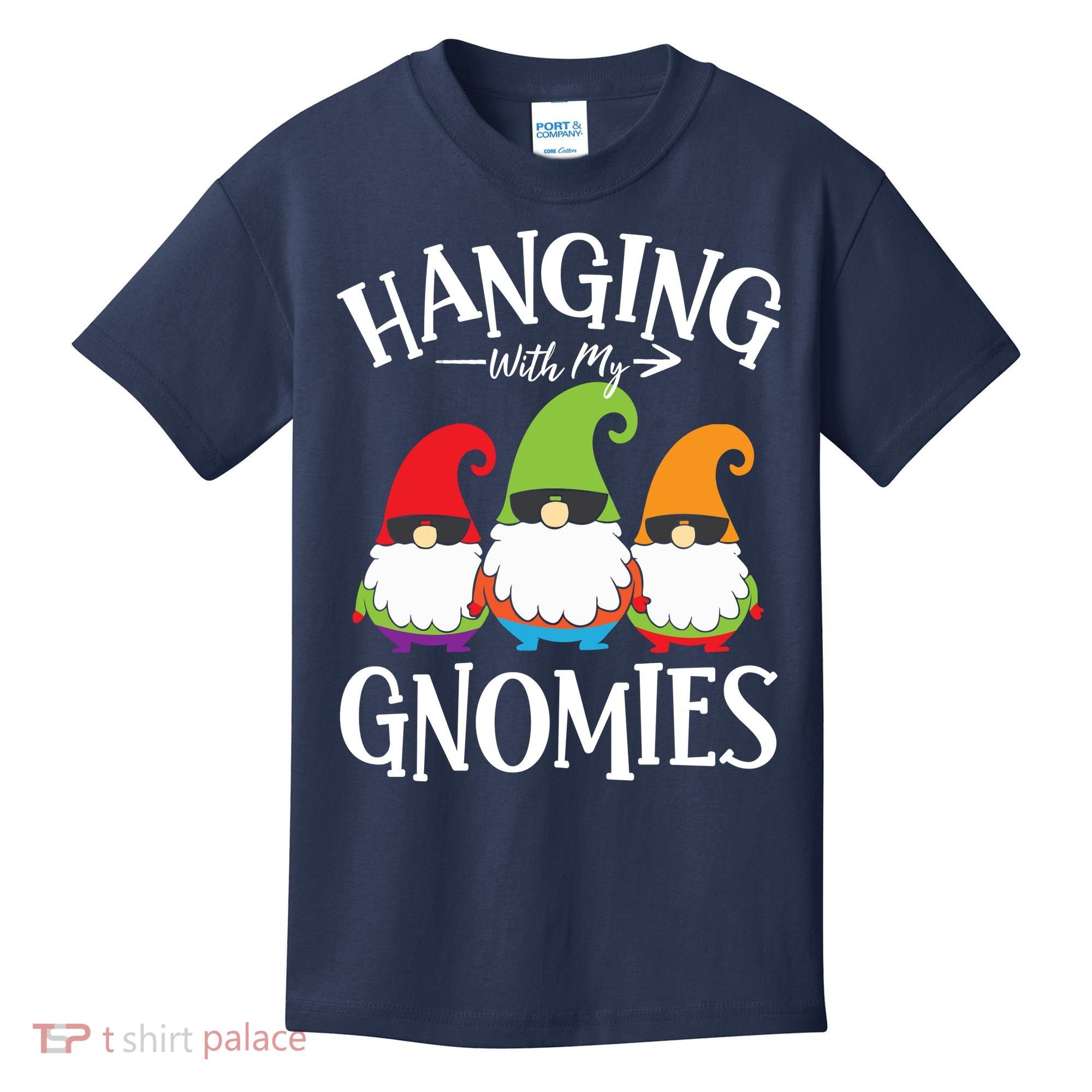 Hanging With My Gnomies Gnomes Christmas Squad Kids T-Shirt