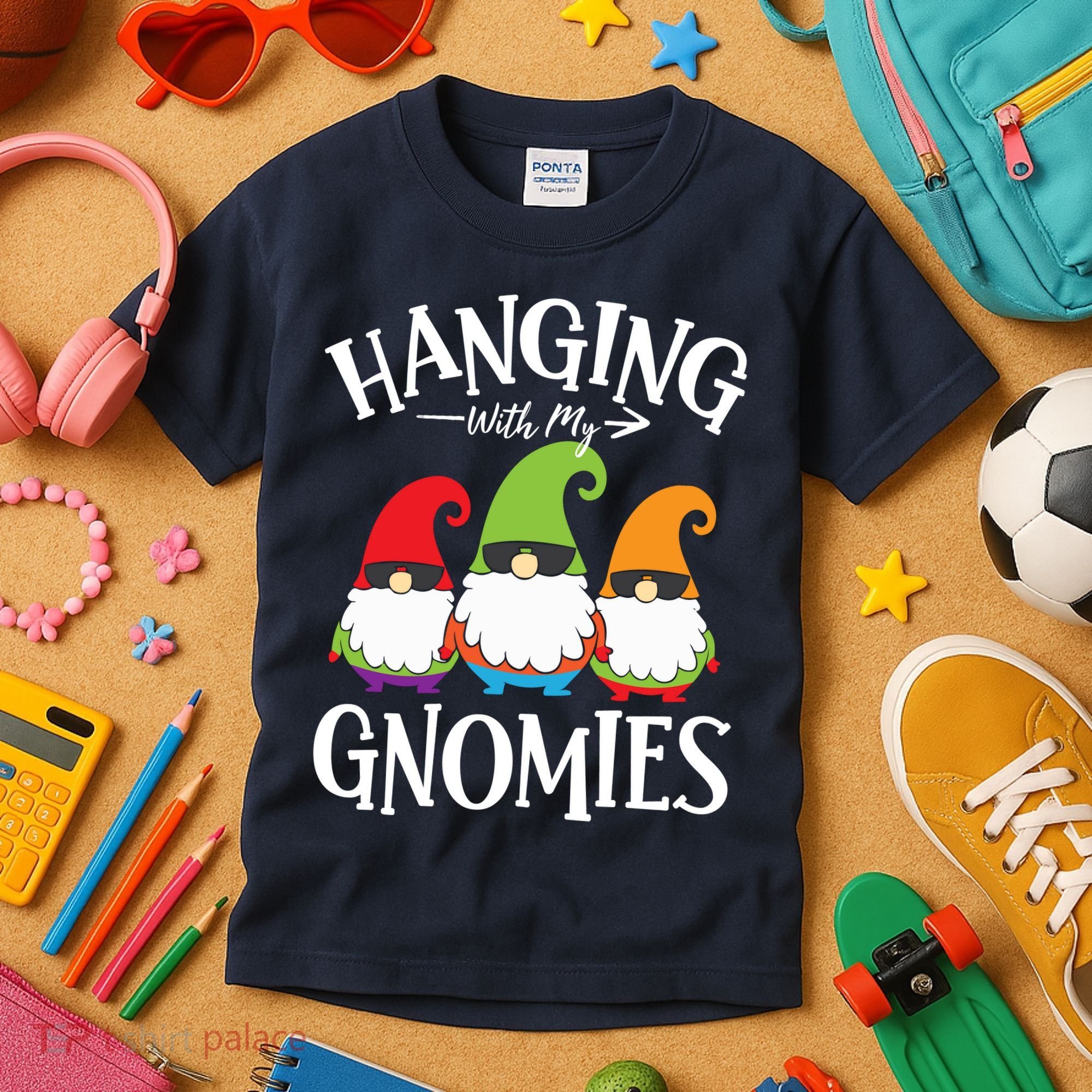 Hanging With My Gnomies Gnomes Christmas Squad Kids T-Shirt
