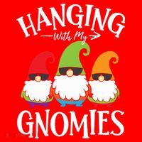 Hanging With My Gnomies Gnomes Christmas Squad Santa Hat thumb 1