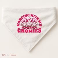 Hanging With My Gnomies Canada USA-Made Doggie Bandana thumb 0