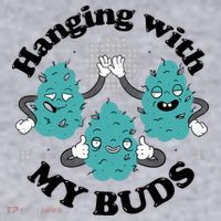 Hanging With My Buds Funny Marijuana Women's Sweatshirt thumb 2