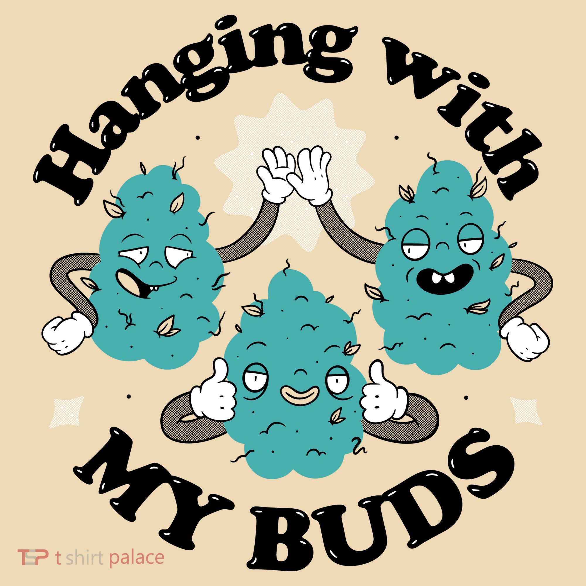 Hanging With My Buds Funny Marijuana Tote Bag