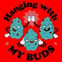 Hanging With My Buds Funny Marijuana Santa Hat thumb 1