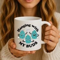 Hanging With My Buds Funny Marijuana Coffee Mug thumb 3