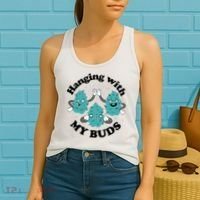 Hanging With My Buds Funny Marijuana Women's Tank Top thumb 2