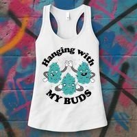 Hanging With My Buds Funny Marijuana Women's Tank Top thumb 3