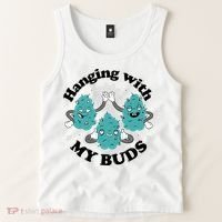 Hanging With My Buds Funny Marijuana Tank Top thumb 2
