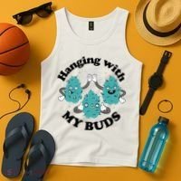 Hanging With My Buds Funny Marijuana Tank Top thumb 4