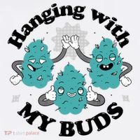 Hanging With My Buds Funny Marijuana Golf Towel thumb 3