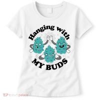 Hanging With My Buds Funny Marijuana Women's T-Shirt thumb 0