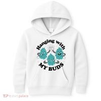 Hanging With My Buds Funny Marijuana Kids Hoodie thumb 0