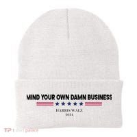 Harris Walz Mind Your Own Damn Business Election Beanie thumb 0